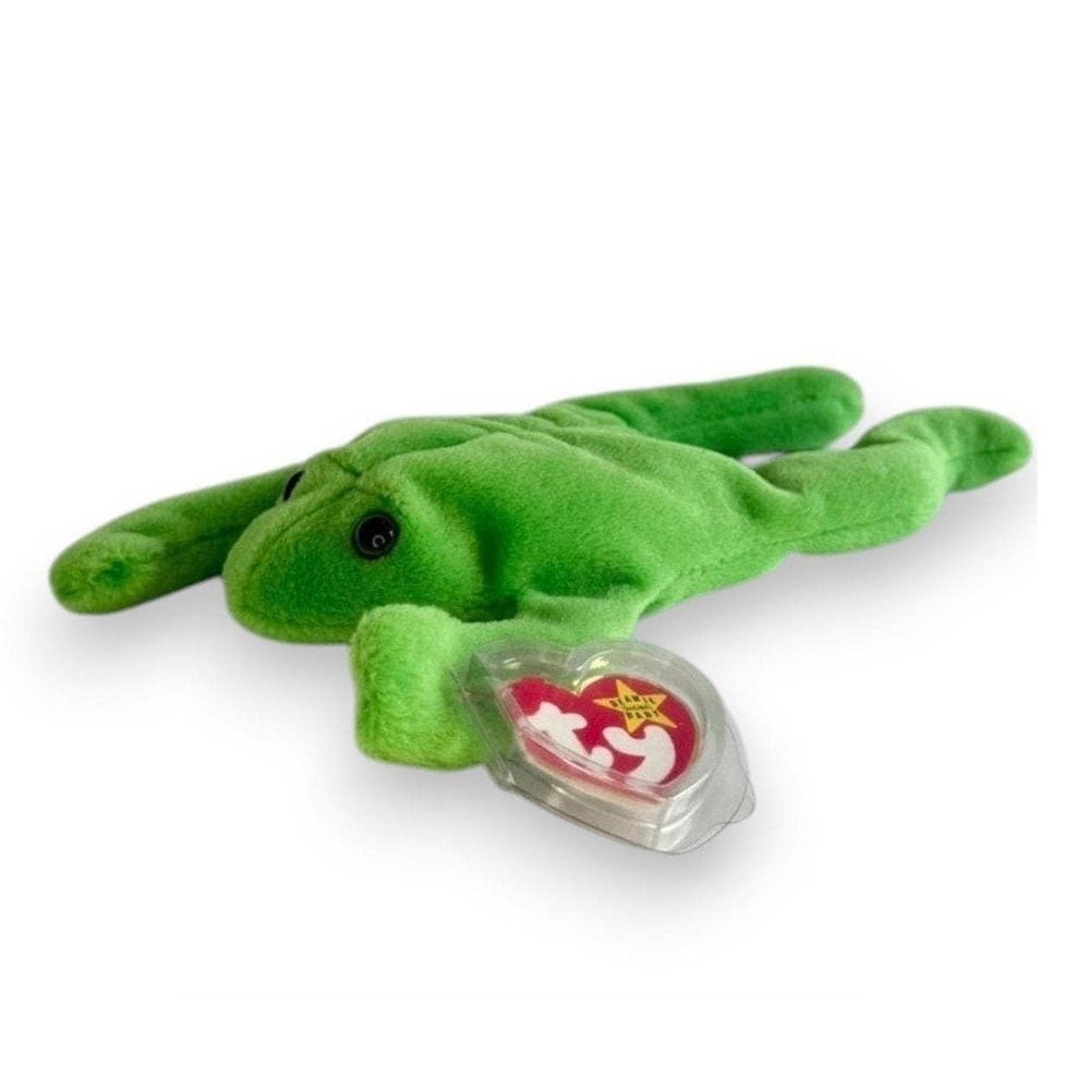 Legs the Frog | Lily Pad Lounger | Mint Heart Tag TY Beanie Baby